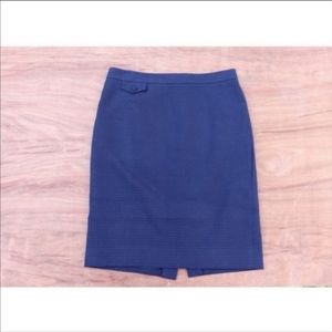 J. Crew No. 2 mini pencil skirt blue waffle knit 0